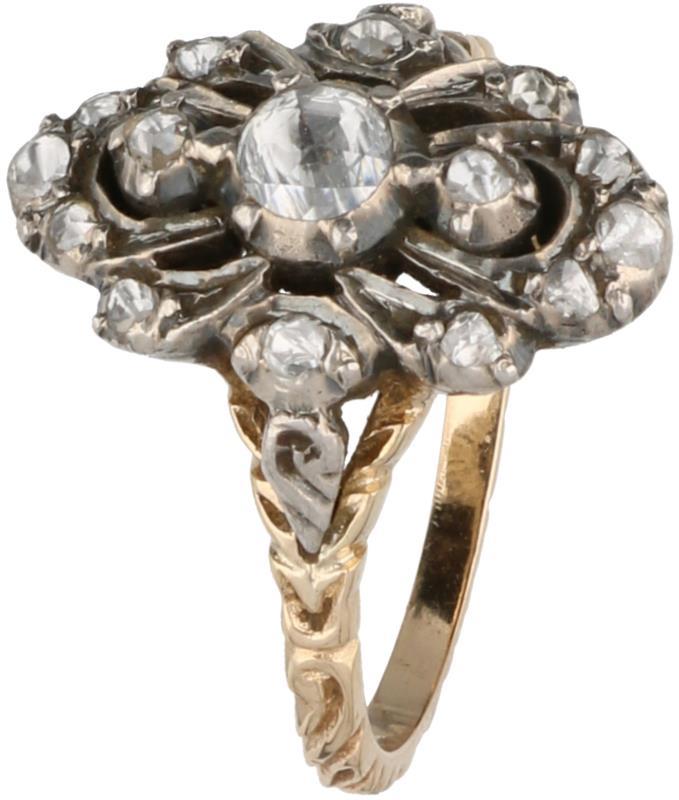 Ring geelgoud, diamant - 14 kt.