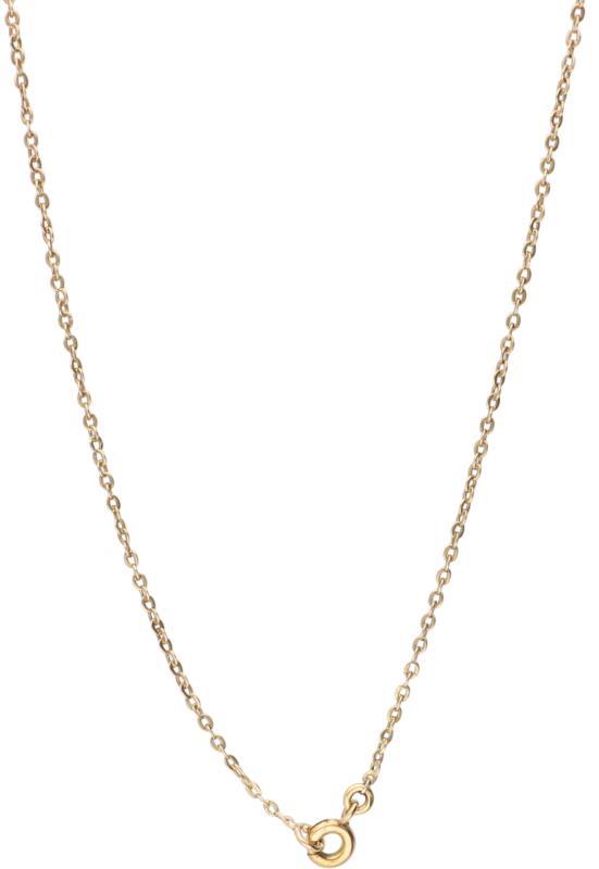 Collier geelgoud, diamant - 14 kt.
