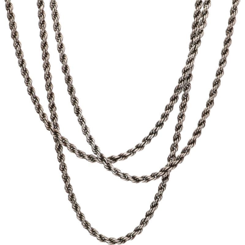 Collier goud/zilver, diamant - 14 kt. en 835/1000.