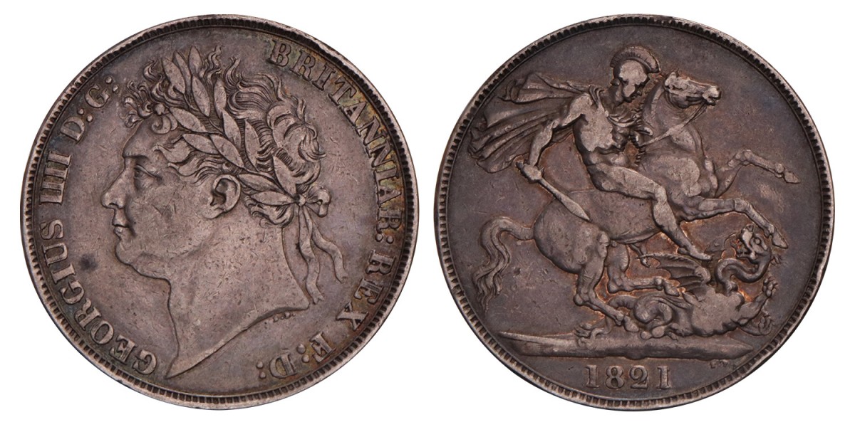 Great Britain. George IV. Crown. 1821.