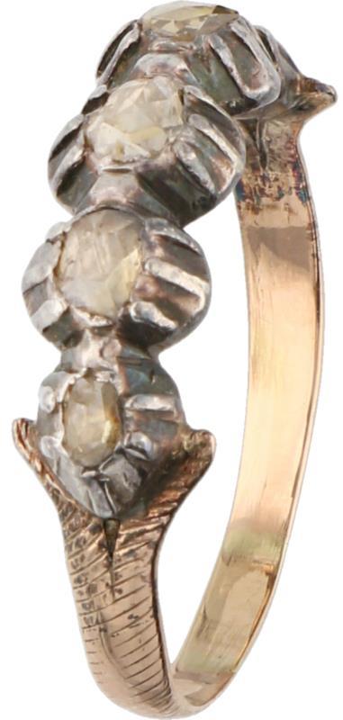 Ring roségoud, diamant - 14 kt.