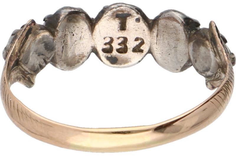 Ring roségoud, diamant - 14 kt.