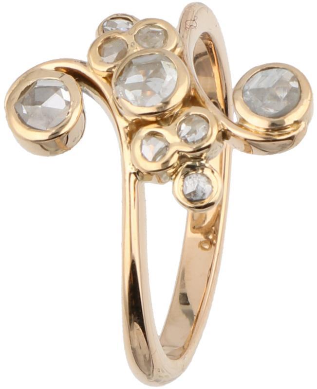 Ring roségoud, diamant - 18 kt.