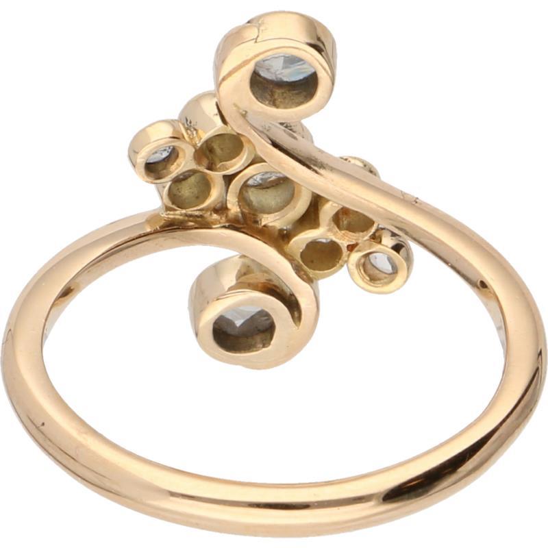 Ring roségoud, diamant - 18 kt.