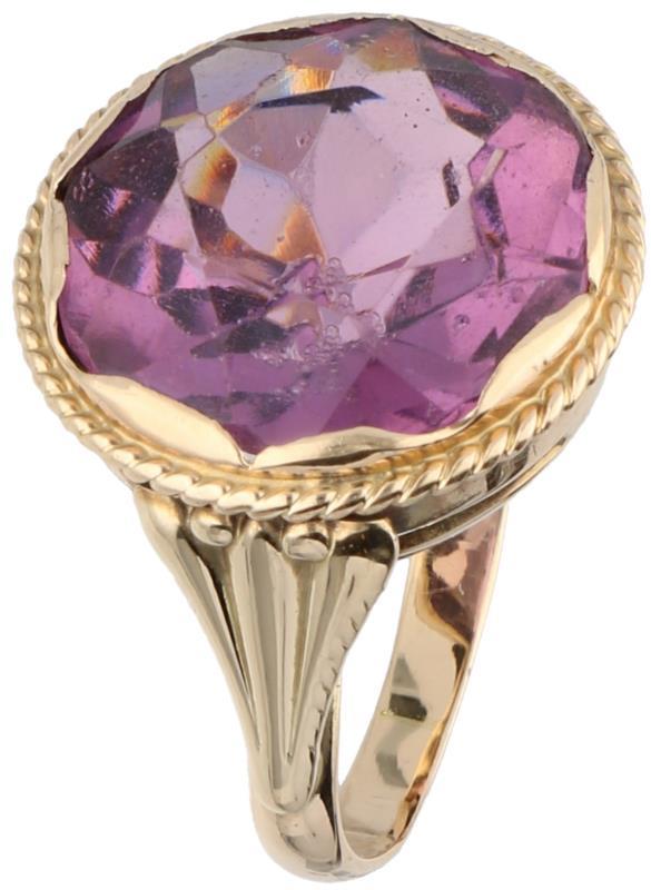 Ring geelgoud, amethist - 14 kt.