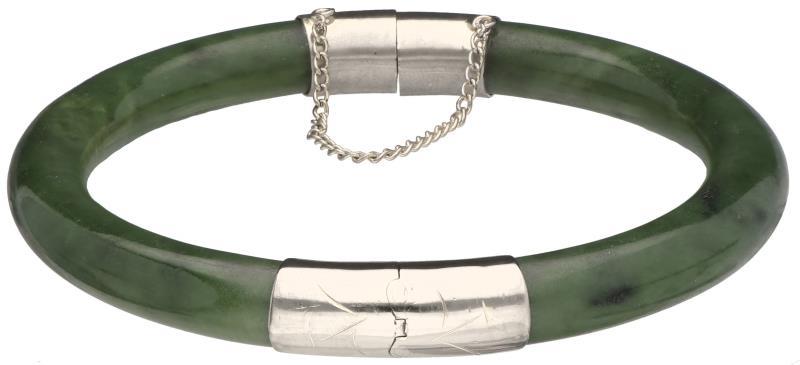 Slavenarmband koperlegering, jade.