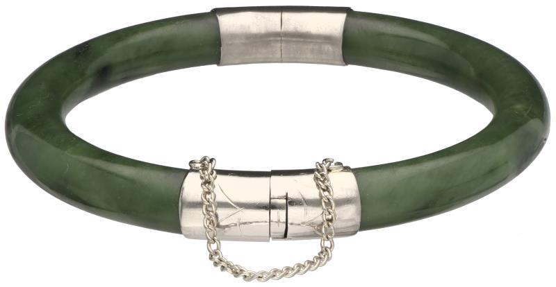 Slavenarmband koperlegering, jade.