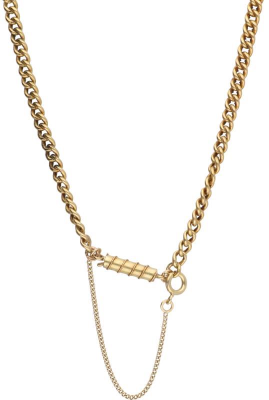 Collier met 2 hangers geelgoud - 14 kt.