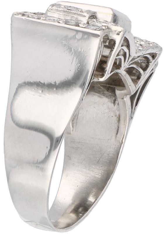 Tankring platina, ca. 1 ct. diamant - Pt 950.