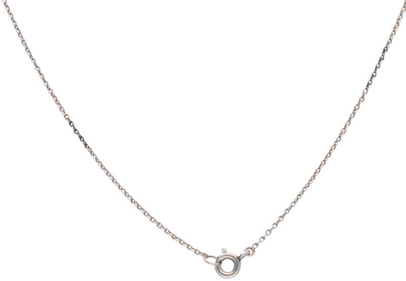 Collier platina, ca. 1.07 ct. diamant - BWG Pt 800.