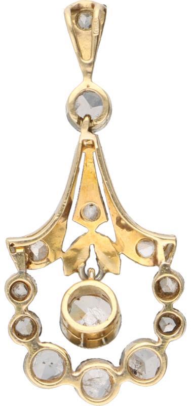 Hanger bicolor goud, diamant - 14 kt.