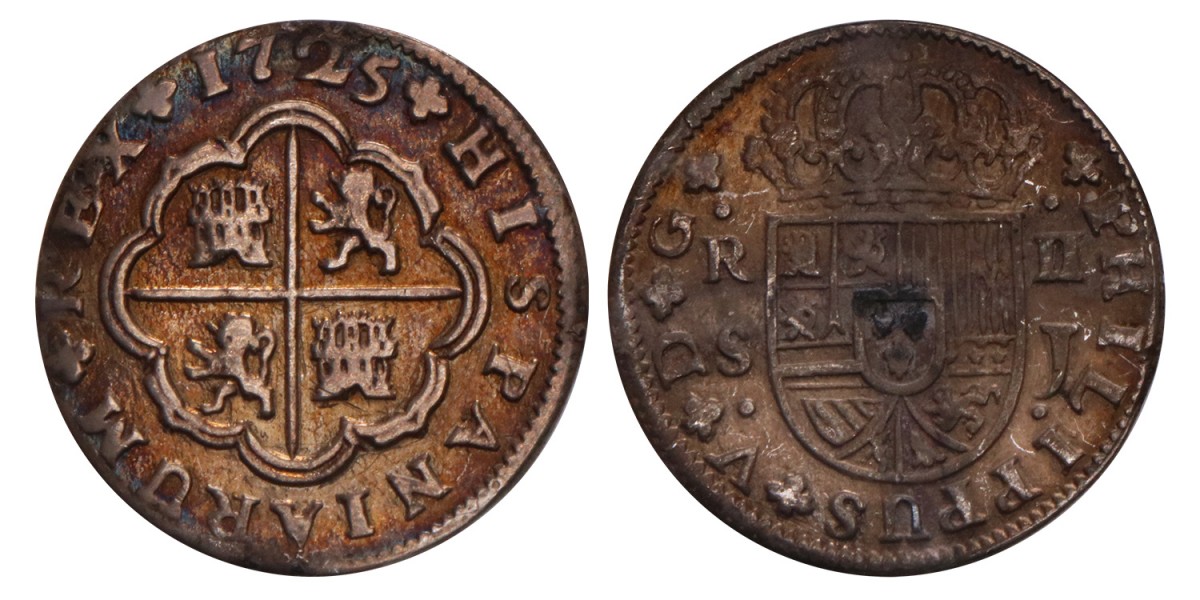 Spain. Philips V. 2 Reales. 1725.