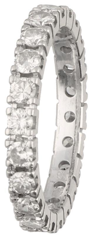 Alliance ring witgoud, ca. 1.32 ct. diamant - 14 kt.