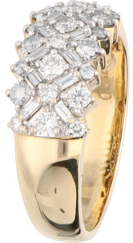 "Brillance" ring geelgoud, ca. 0.75 ct. diamant - 18 kt.