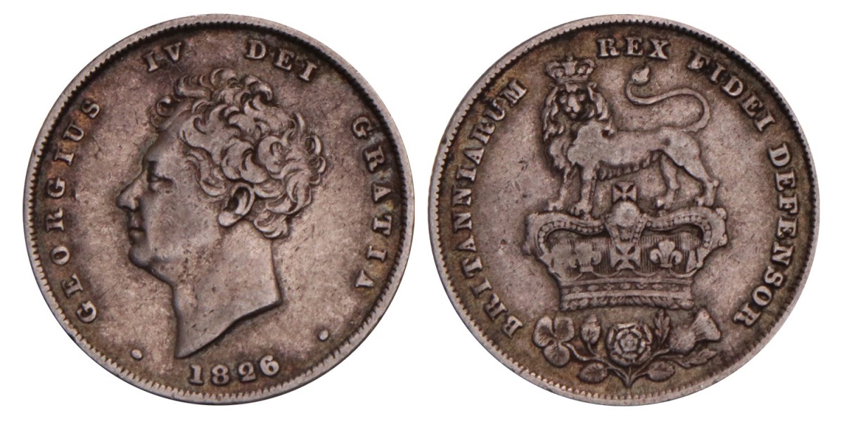 Great Britain. George IV. Shilling. 1826.