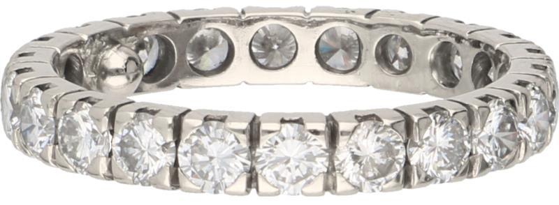 Alliance ring witgoud, ca. 1.98 ct. diamant - 14 kt.