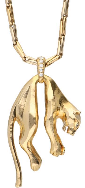 Cartier Panthère collier bicolor goud, ca. 0.16 ct. diamant - 18 kt.