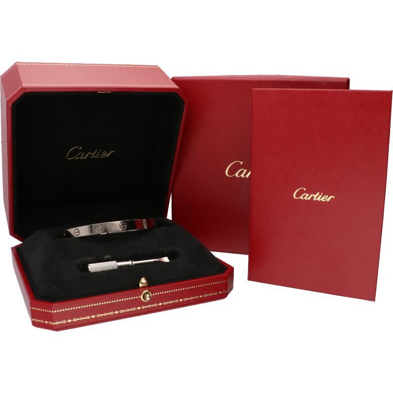 Cartier Love slavenarmband witgoud - 18 kt.