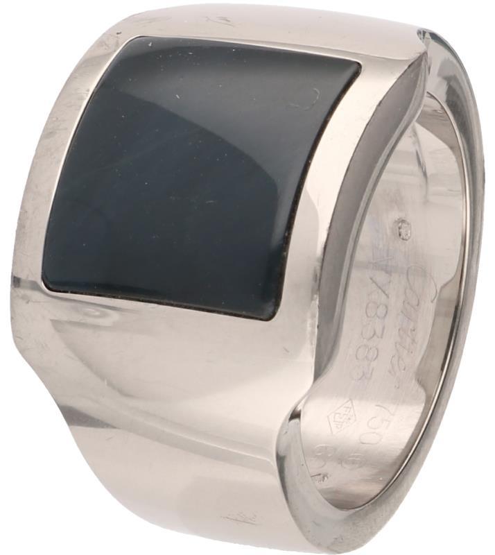 Cartier Santos Dumont Hawk's Eye ring witgoud - 18 kt.