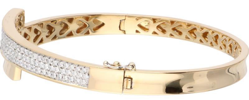 Leo Pizzo slavenarmband geelgoud, ca. 1.74 ct. diamant - 18 kt.