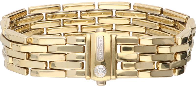 Chimento armband bicolor goud, ca. 0.02 ct. diamant - 18 kt.