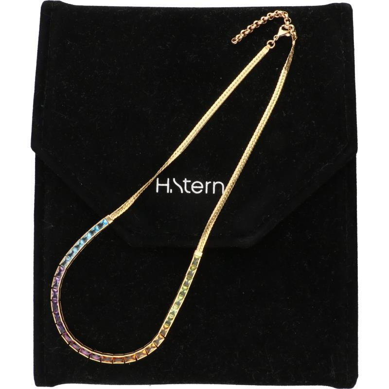 H. Stern Rainbow collier geelgoud, blauwe topaas, amethist, granaat, citrien en peridoot - 18 kt.