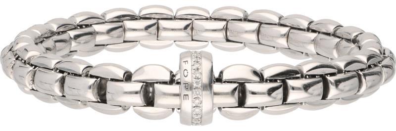Fope Gioielli Flex'it schakel armband witgoud, ca. 0.10 ct. diamant - 18 kt.
