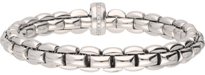 Fope Gioielli Flex'it schakel armband witgoud, ca. 0.10 ct. diamant - 18 kt.