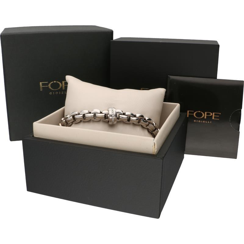 Fope Gioielli Flex'it schakel armband witgoud, ca. 0.10 ct. diamant - 18 kt.