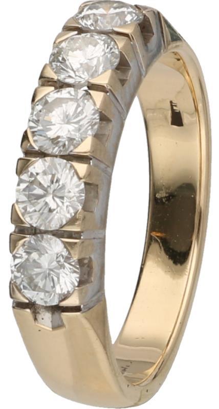 Salvini rijring geelgoud, ca. 0.95 ct. diamant - 18 kt.