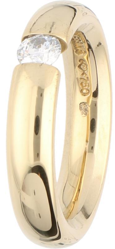 Niessing solitair ring geelgoud, ca. 0.25 ct. diamant - 18 kt.