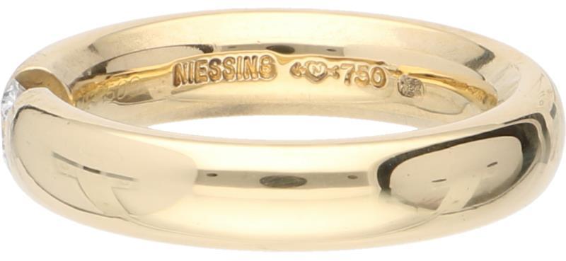 Niessing solitair ring geelgoud, ca. 0.25 ct. diamant - 18 kt.