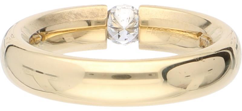 Niessing solitair ring geelgoud, ca. 0.25 ct. diamant - 18 kt.