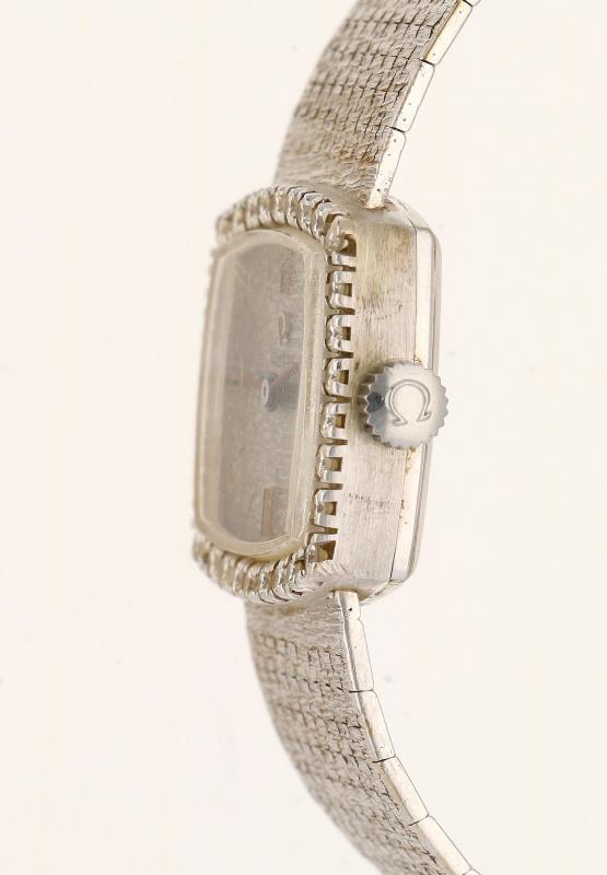 Omega vintage witgoud diamant - Dameshorloge - Handopwindbaar - Ca. 1960.