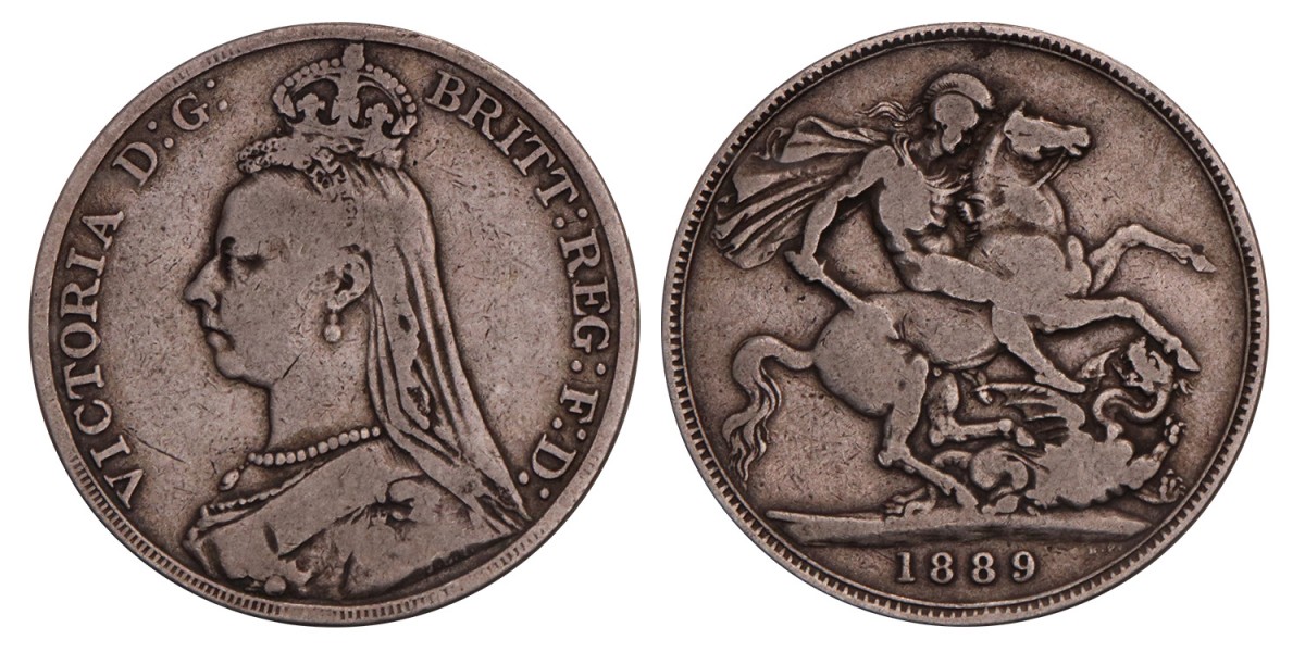 Great Britain. Victoria. 1 Crown. 1889.