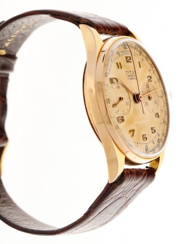 Titus Chronograph - Herenhorloge - Handopwindbaar - Ca. 1955.