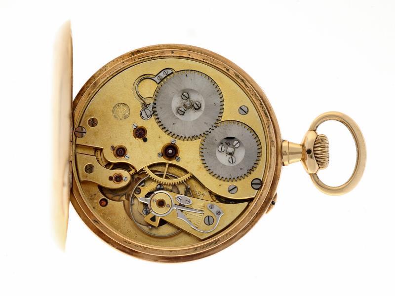 Zakhorloge IWC goud - Herenzakhorloge - Handopwindbaar - Ca. 1910.