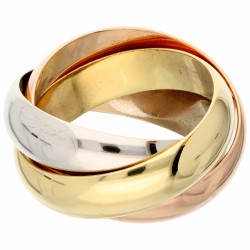 18 kt. Tricolor gouden Cartier 'Trinity' ring.