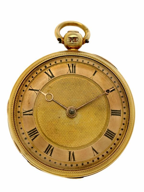 Zakhorloge goud, snek ankergang ''Hamlet, Londen'' - Dameszakhorloge - Handopwindbaar - Ca. 1875.