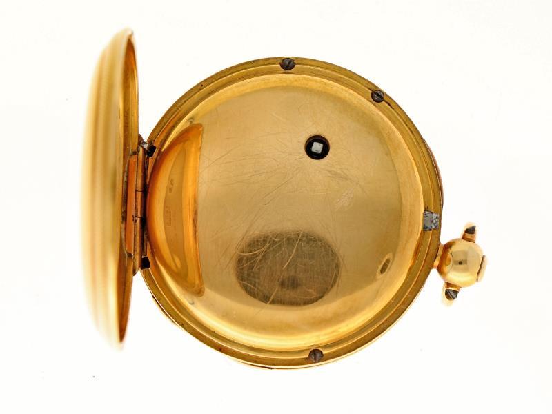 Zakhorloge goud, snek ankergang ''Hamlet, Londen'' - Dameszakhorloge - Handopwindbaar - Ca. 1875.