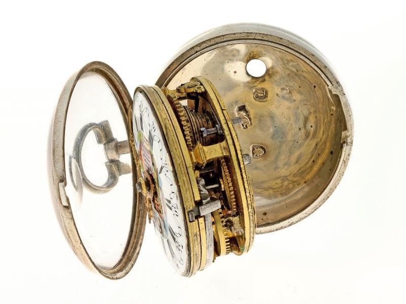 Zakhorloge zilver, snek spillegang ''Thomas Gooding, Londen'' - Herenzakhorloge - Handopwindbaar - Ca. 1750.