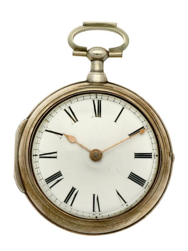 Zakhorloge zilver, snek spillegang ''J. Musgrove, Burton'' - Herenzakhorloge - Handopwindbaar - Ca. 1800.