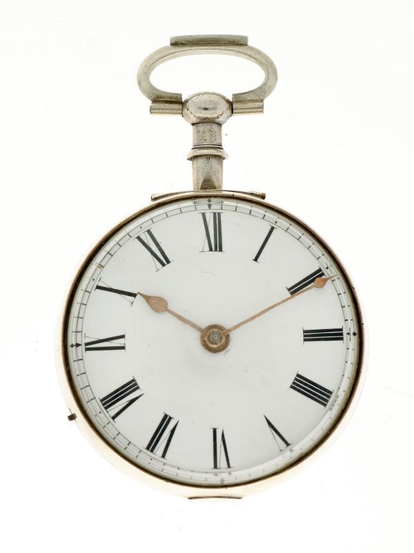 Zakhorloge zilver, snek spillegang ''J. Musgrove, Burton'' - Herenzakhorloge - Handopwindbaar - Ca. 1800.