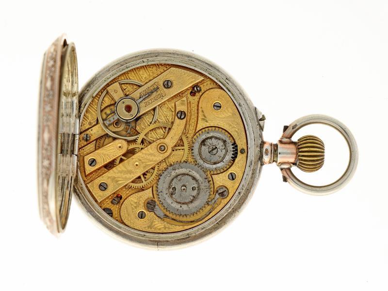 Zakhorloge zilver, cylindergang - Herenzakhorloge - Handopwindbaar - Ca. 1900.