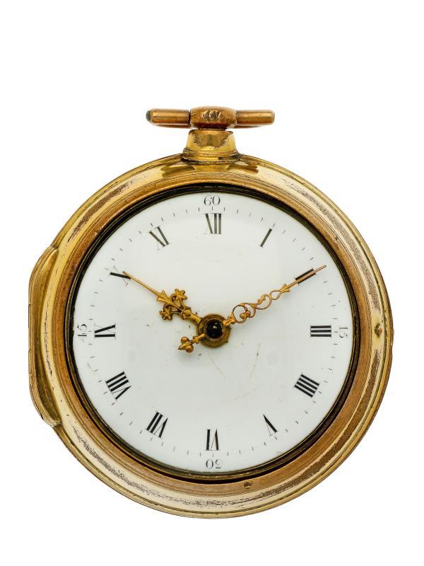 Zakhorloge verguld, snek spillegang ''Leslie, Londen'' - Herenzakhorloge - Handopwindbaar - Ca. 1800.