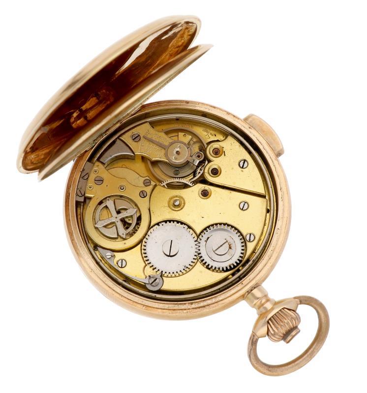 Invicta Savonette Quarter Repetition goud - Herenzakhorloge - Handopwindbaar.