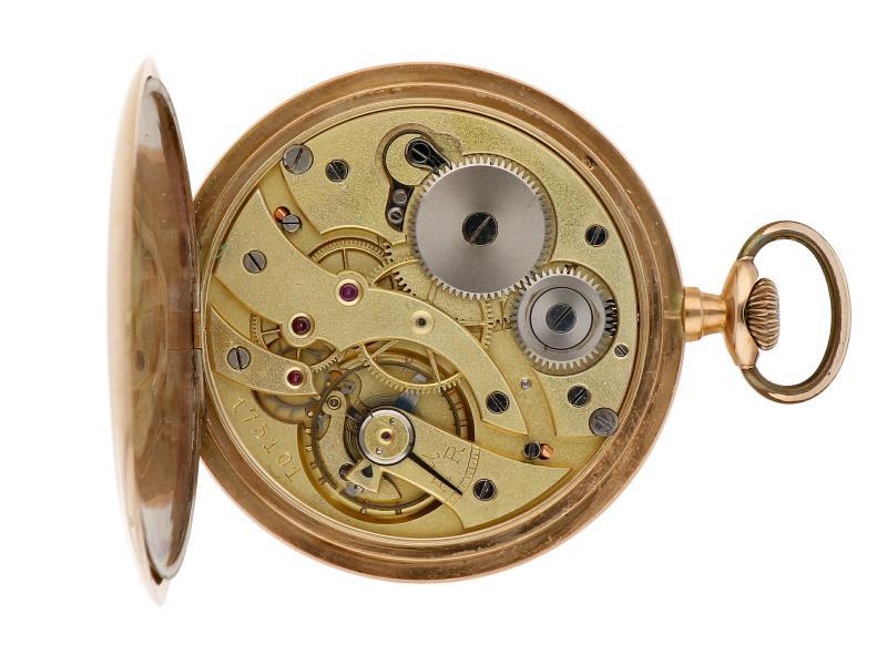 Zakhorloge Alpina goud - Herenzakhorloge - Handopwindbaar - Ca. 1900.