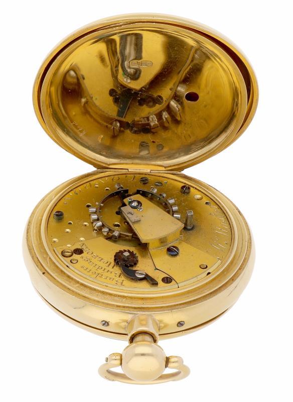 Zakhorloge goud, snek spillegang ''Bartlett'S Buildings Holborn, M.Master, London'' Repetition - Herenzakhorloge - Handopwindbaar - Ca. 1800.