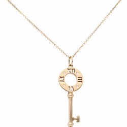 Geelgouden Tiffany & Co. collier met een Atlas Pierced Key hanger, met ca. 0.02 ct. diamant - 18 kt.