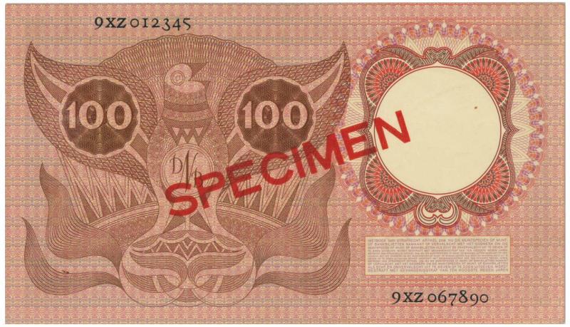 Nederland. 100 gulden. Bankbiljet. Type 1953. Erasmus - Extremely Fine.